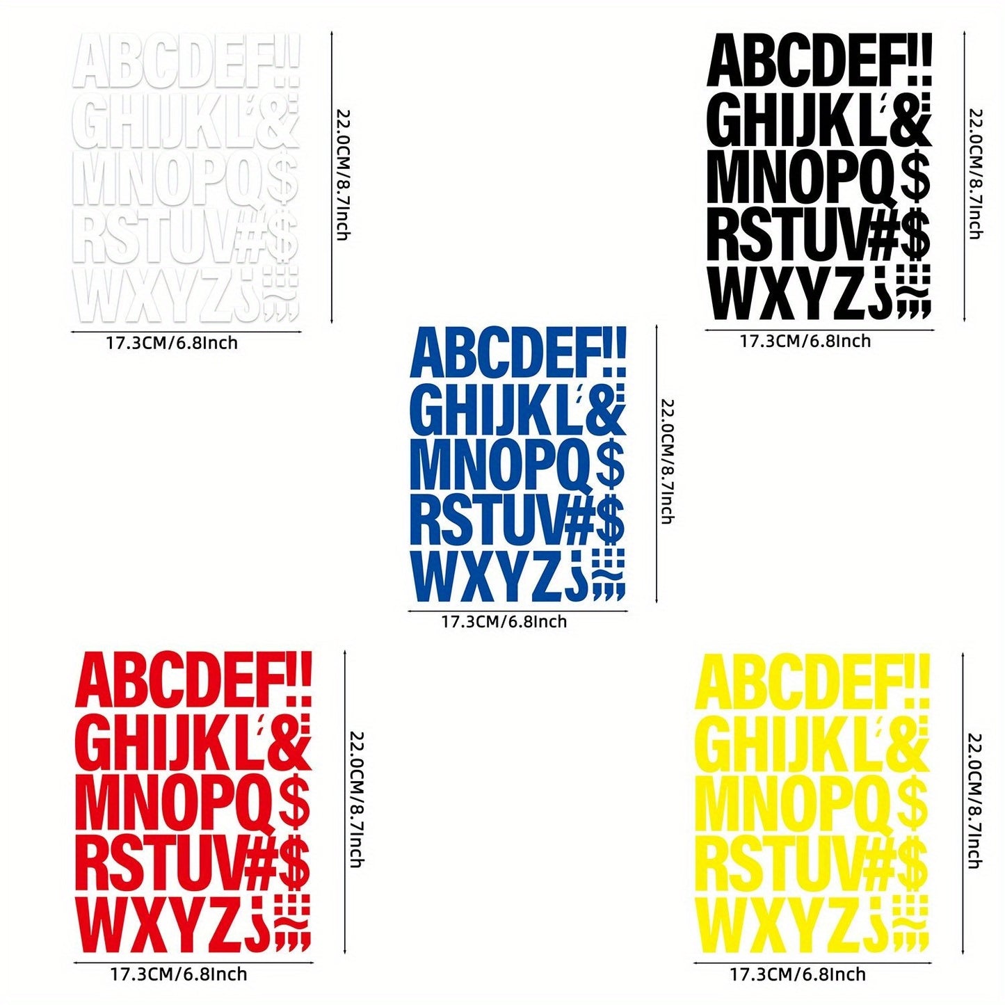 Iron-On Letter Stickers — 40 Sheets 1760 Pieces A-Z PU Alphabet for T-Shirts, Fabric & DIY Crafts